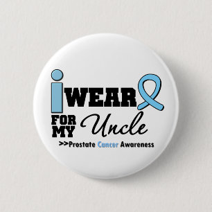 Badge Rond 5 Cm Oncle bleu-clair d'usage du cancer de la prostate