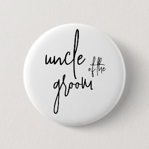 Badge Rond 5 Cm Oncle du bouton du marié