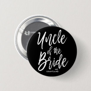 Badge Rond 5 Cm Oncle du manuscrit de la jeune mariée  