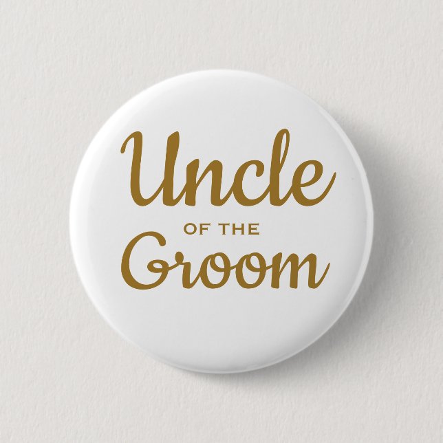 Badge Rond 5 Cm Oncle du mariage du marié bouton (Devant)