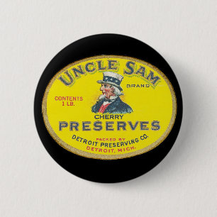 Badge Rond 5 Cm Oncle Sam Cherry Preserve