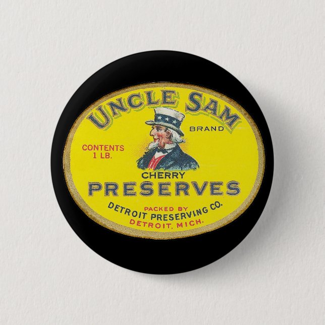 Badge Rond 5 Cm Oncle Sam Cherry Preserve (Devant)