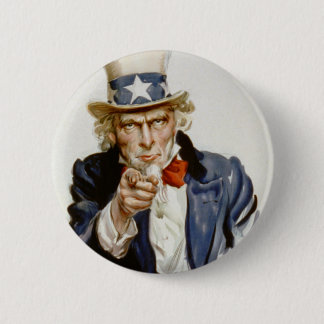 Badge Rond 5 Cm Oncle Sam vintage personnalisable