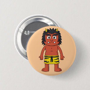 Badge Rond 5 Cm Oni Yokai japonais