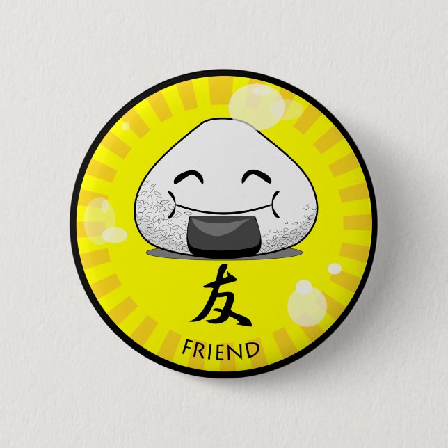 Badge Rond 5 Cm Onichibi - ami (Devant)