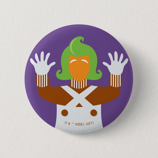 Badge Rond 5 Cm Oompa Loompa Habille (Devant)