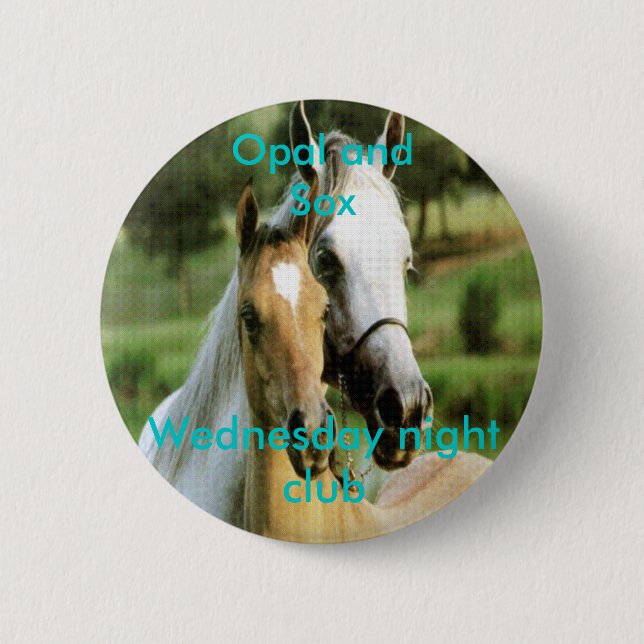 Badge Rond 5 Cm Opale et chaussettes, mercredi soir club (Devant)