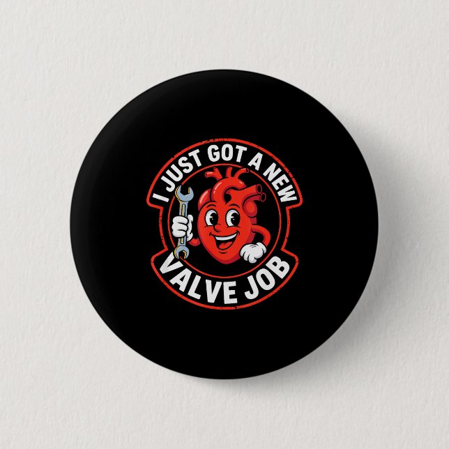Badge Rond 5 Cm Open Heart Surgery Recovery Funny  (Devant)