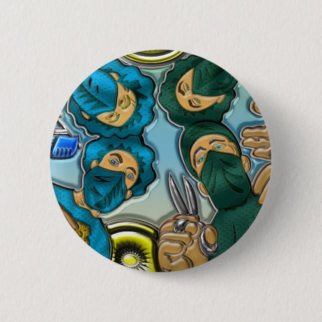 Badge Rond 5 Cm Opération ou chirurgie (Devant)