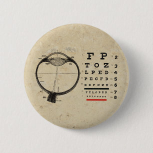 Badge Rond 5 Cm Ophtalmologue vintage
