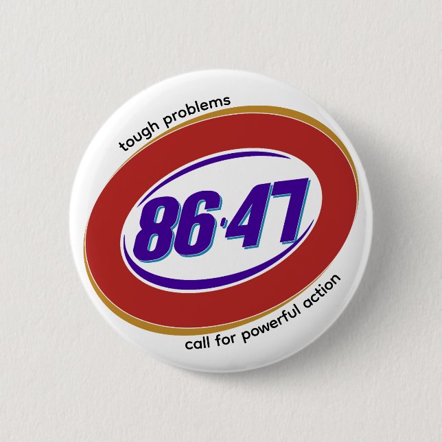 Badge Rond 5 Cm Opinion politique anti-Trump (Devant)