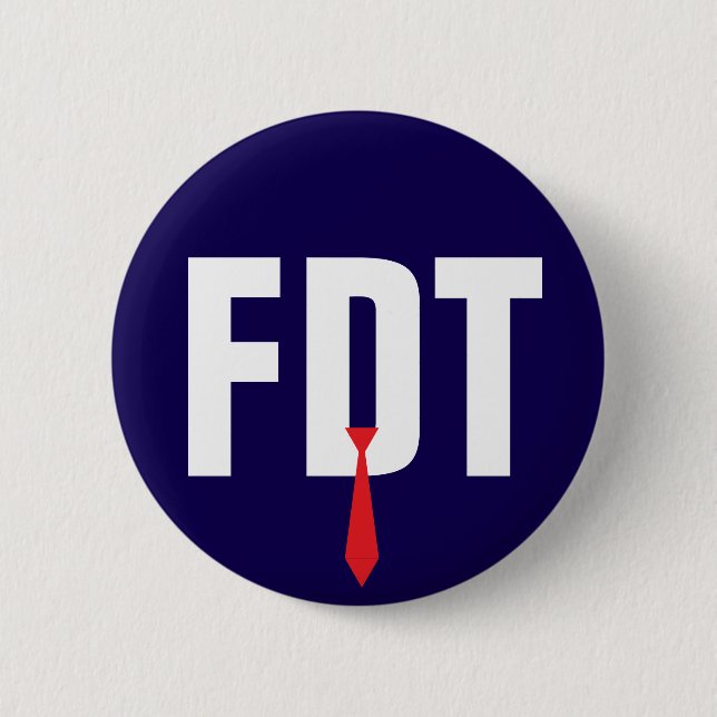 Badge Rond 5 Cm Opinion politique anti-Trump (Devant)