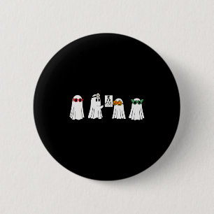 Badge Rond 5 Cm Optométriste Fantôme Boo Centre Halloween Opticien