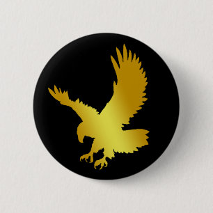 BADGE ROND 5 CM OR EAGLE