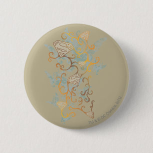 Badge Rond 5 Cm Or et brun de Supergirl