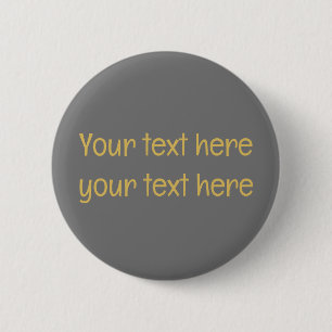 Badge Rond 5 Cm Or professionnel tendance minimaliste Gris Or Text