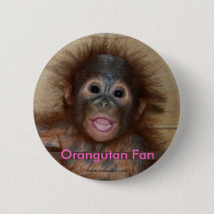 Badge Rond 5 Cm Orang-outan précieux de bébé