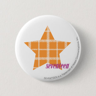 Badge Rond 5 Cm Orange 2 de plaid