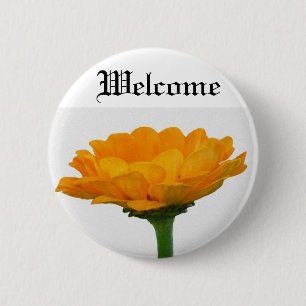 Badge Rond 5 Cm Orange de citrouille