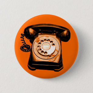 Badge Rond 5 Cm Orange de ligne directe
