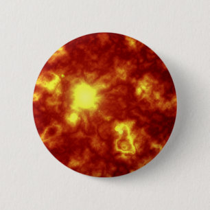 Badge Rond 5 Cm Orange et jaune