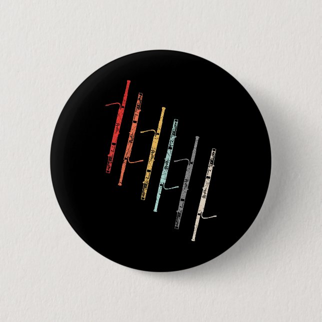Badge Rond 5 Cm Orchestre Bassoonist Bassoon Player (Devant)
