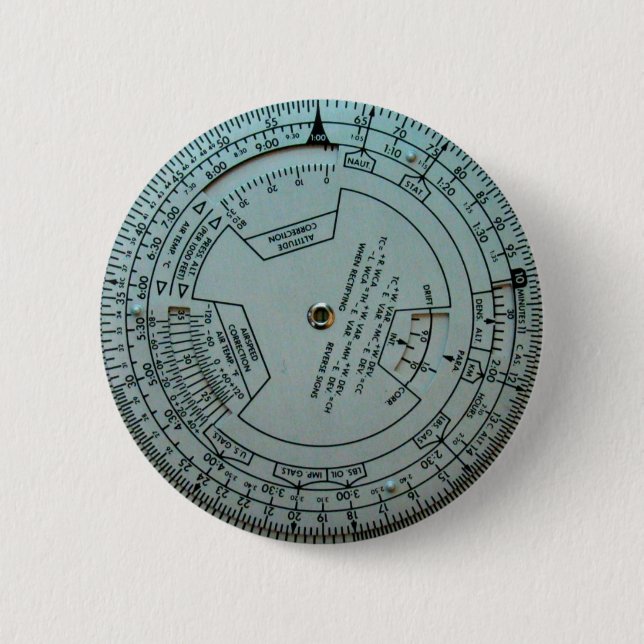 Badge Rond 5 Cm Ordinateur de navigation aérienne (Devant)