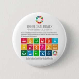 BADGE ROND 5 CM ORDRE DU JOUR DES ODD 17 DES NATIONS UNIES LES OBJ