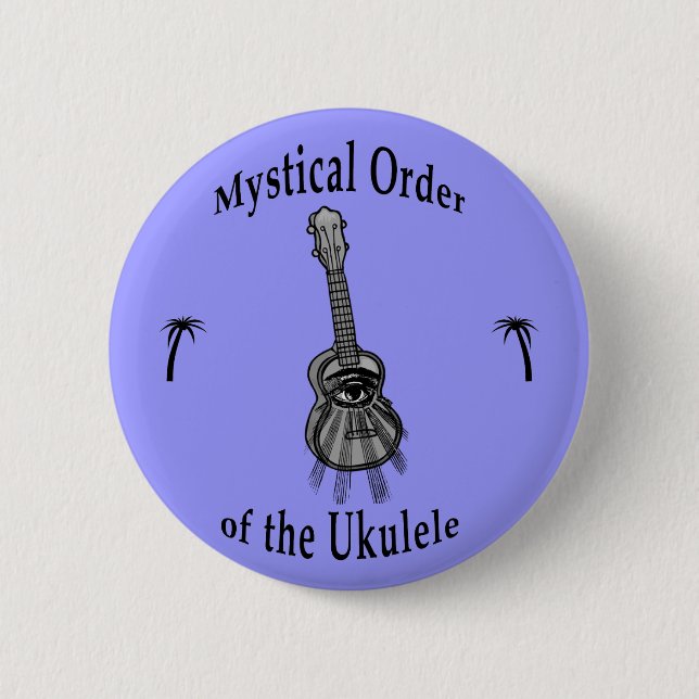 Badge Rond 5 Cm Ordre mystique de l'ukulélé (Devant)