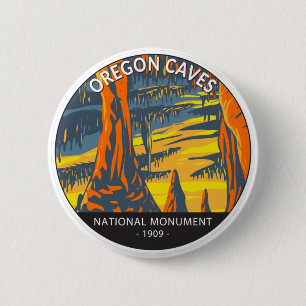 Badge Rond 5 Cm Oregon Caves National Monument Oregon Circle