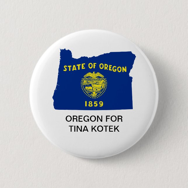BADGE ROND 5 CM OREGON POUR TINA KOTEK GOVERNOR BUTTON (Devant)