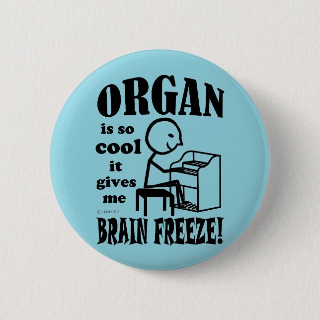 Badge Rond 5 Cm Organe, gel du cerveau (Devant)