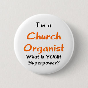 Badge Rond 5 Cm organiste d'église