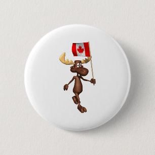 Badge Rond 5 Cm Orignaux Canada