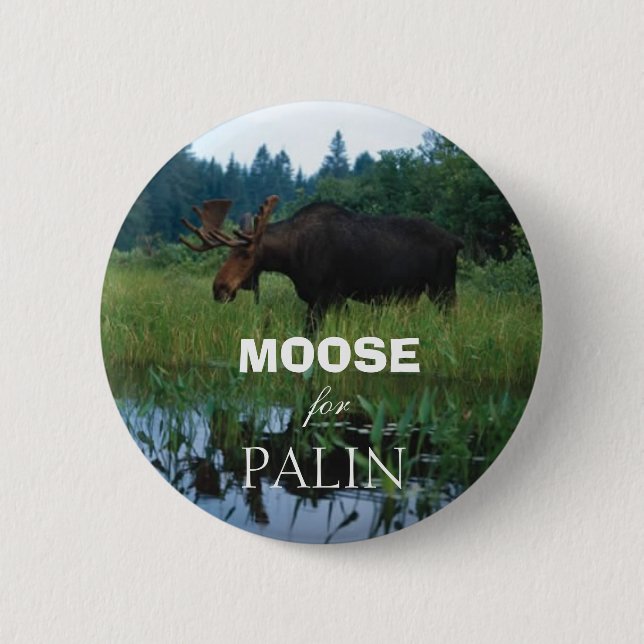 Badge Rond 5 Cm Orignaux pour Palin (Devant)