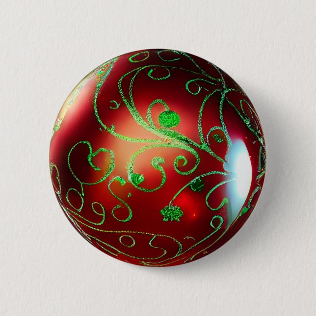 Badge Rond 5 Cm Ornement de Noël (Devant)