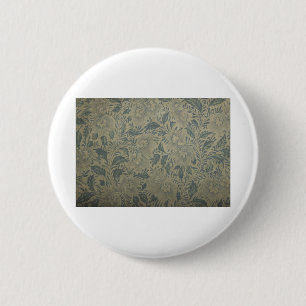 Badge Rond 5 Cm Ornements Fleurs Asiatiques Chinois Antique