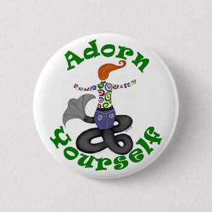 Badge Rond 5 Cm "Ornez-vous" bouton de sirène