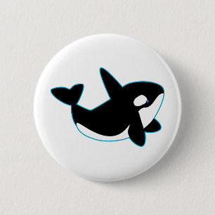 Badge Rond 5 Cm Orque mignonne (épaulard)