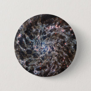Badge Rond 5 Cm Os de Galaxy IC5332 de JWST