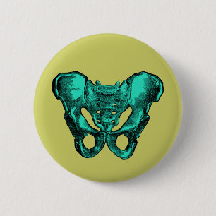 Badge Rond 5 Cm Os humains de bassin d'anatomie