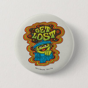 Badge Rond 5 Cm Oscar le Grognon   Psychedelique