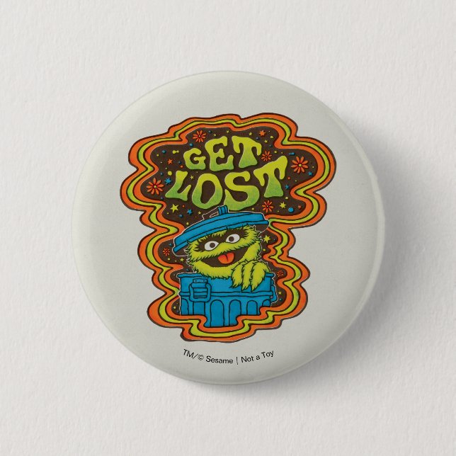 Badge Rond 5 Cm Oscar le Groupement | Psychédélique (Devant)