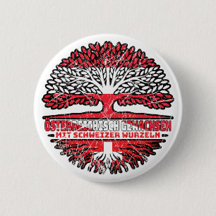 Badge Rond 5 Cm Österreich Österreichisch Schweizer Schweiz Baum