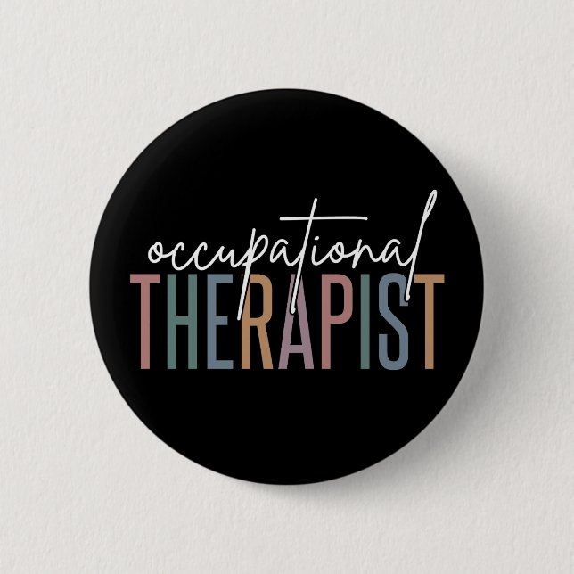 Badge Rond 5 Cm OT ergothérapeute | Thérapie professionnelle (Devant)