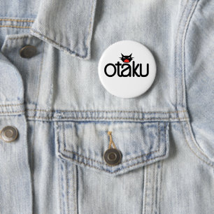 Badge Rond 5 Cm Otaku Chat Drôle Slogan