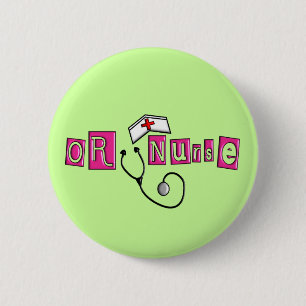 Badge Rond 5 Cm OU cadeaux d'infirmière