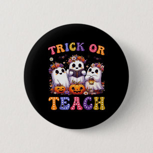 Badge Rond 5 Cm Ou Enseigner Halloween Ghost Citrouille Éffrayant 