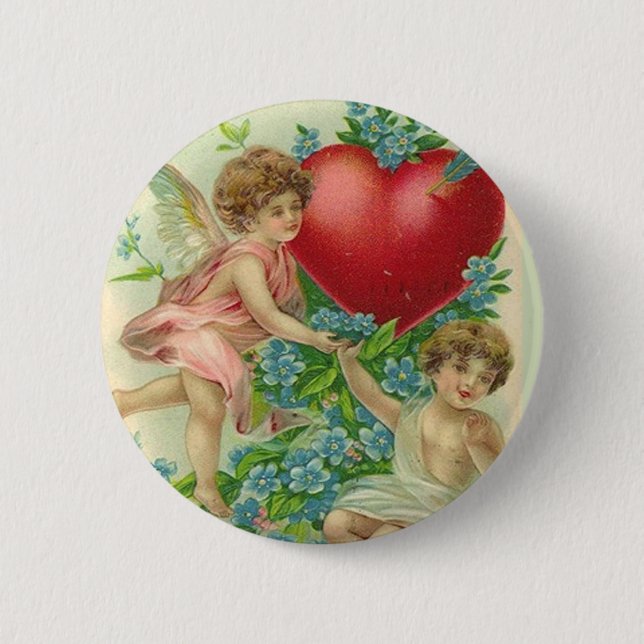 Badge Rond 5 Cm Oubliez-moi noeud Valentine (Devant)