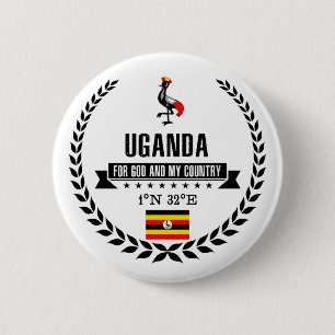 Badge Rond 5 Cm Ouganda